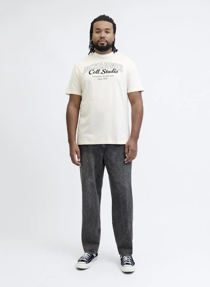 JACK & JONES Plus Size Graphic Crew Neck Regular Fit T-Shirt
